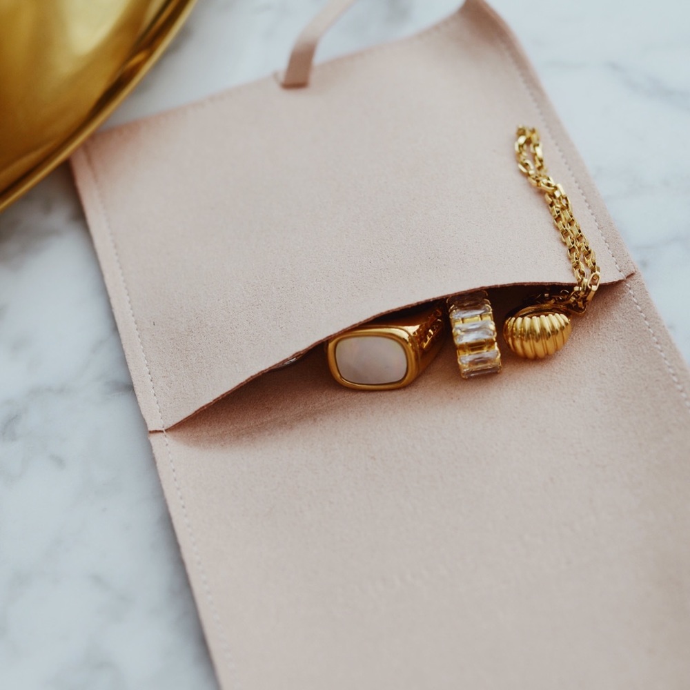 Gold Plated Brass Mini Croissant Hoop Earrings - Picture 10 of 10